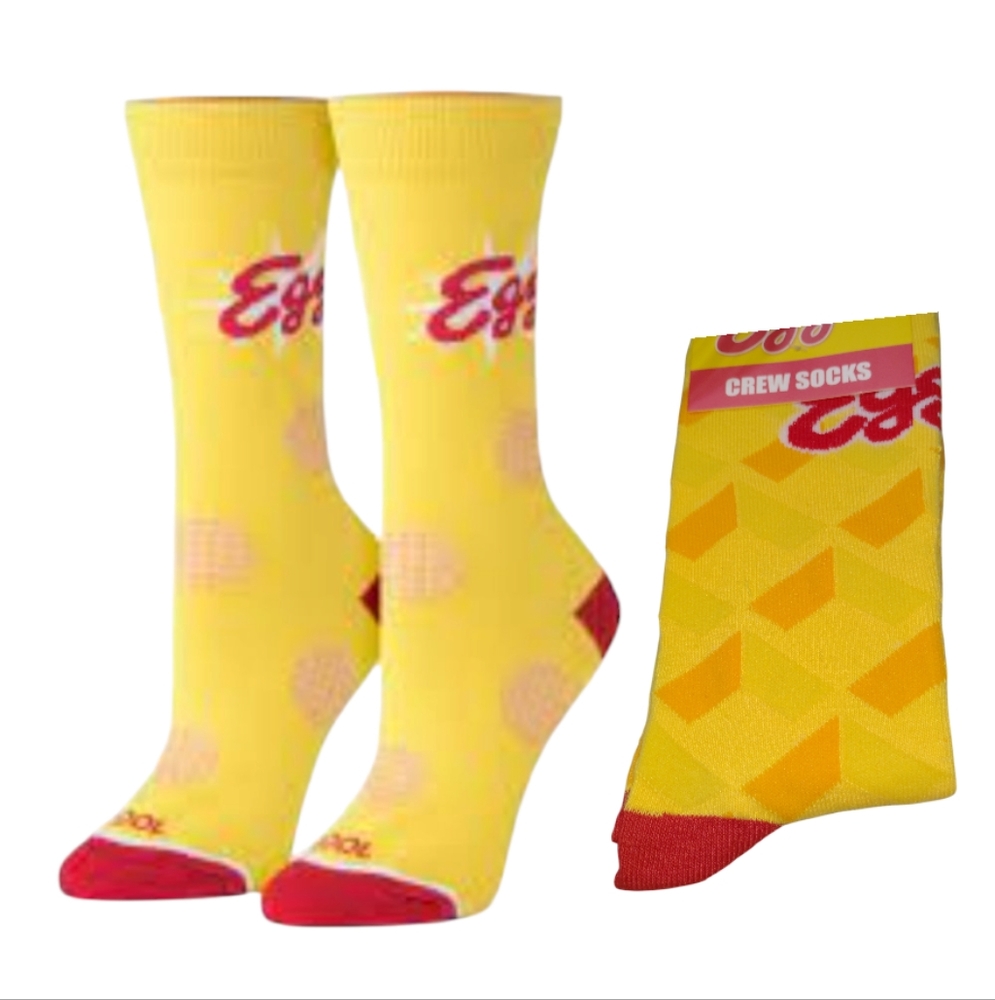3/$25 Kellogg's Eggo Logos Crew adult Socks ,funny crazy Novelty Socks